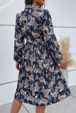 Celebrities Elegant Print Buckle A Line Dresses