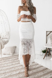Sexy Elegant Off the Shoulder Short Sleeve Two Pieces