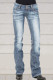 Street Solid Make Old Mid Waist Denim Jeans