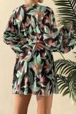 Sexy Vacation Print Backless 3 Piece Sets