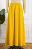 Casual Simplicity Solid Pocket Loose High Waist Type A Solid Color Bottoms