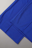 Elegant Solid Buttons Mid Waist Speaker Solid Color Bottoms