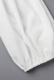Casual Simplicity Solid Solid Color Off the Shoulder Tops