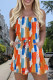 Casual Simplicity Print Patchwork Strapless Loose Rompers