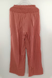 Casual Simplicity Solid Solid Color Loose Wide Leg Solid Color Bottoms