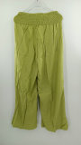 Casual Simplicity Solid Solid Color Loose Wide Leg Solid Color Bottoms