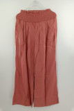 Casual Simplicity Solid Solid Color Loose Wide Leg Solid Color Bottoms