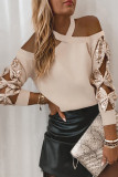 Street Solid Sequins With Bow Halter Tops