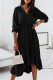 Celebrities Elegant Frenulum V Neck Irregular Dress Dresses