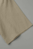 Casual Simplicity Solid Pocket O Neck Short Sleeve Dress