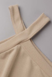 Street Solid Sequins With Bow Halter Tops