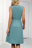 Casual Street Solid Pocket V Neck A Line Dresses