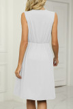 Casual Street Solid Pocket V Neck A Line Dresses