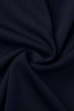 Casual Simplicity Solid Hollowed Out Slit V Neck Sling Dress Dresses