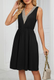 Casual Street Solid Pocket V Neck A Line Dresses