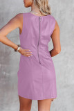 Casual Simplicity Solid Solid Color Square Collar Princess Dresses