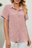 Casual Work Solid Turndown Collar Tops