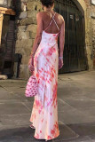Sexy Casual Tie Dye V Neck Printed Dress Dresses