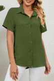 Casual Work Solid Turndown Collar Tops