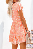 Sweet Elegant Print V Neck Princess Dresses
