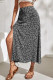 Casual Vacation Print Slit Straight High Waist Type A Full Print Bottoms
