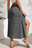 Casual Vacation Print Slit Straight High Waist Type A Full Print Bottoms