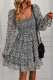 Bohemian Vintage Print Flounce U Neck Printed Dress Dresses