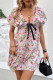 Sexy Celebrities Floral Frenulum V Neck Princess Dresses