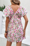 Sexy Celebrities Floral Frenulum V Neck Princess Dresses