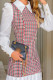 Celebrities Elegant Patchwork Patchwork Shirt Collar Pleated Dresses