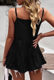 Casual Vacation Geometric Tassel Frenulum Square Collar Tops