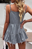 Casual Vacation Geometric Tassel Frenulum Square Collar Tops