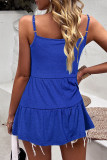 Casual Vacation Geometric Tassel Frenulum Square Collar Tops