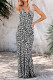 Sexy Vintage Leopard Printing V Neck Sling Dress Dresses
