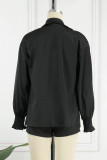 Casual Vacation Solid Solid Color Turndown Collar Long Sleeve Two Pieces