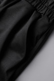 Casual Vacation Solid Solid Color Turndown Collar Long Sleeve Two Pieces