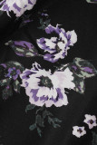 Sweet Elegant Print Patchwork V Neck Princess Dresses