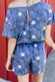 Daily Living The stars Frenulum One Shoulder Loose Rompers