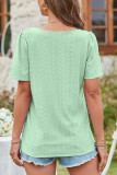 Casual Simplicity Solid Solid Color Square Collar T-Shirts