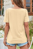 Casual Simplicity Solid Solid Color Square Collar T-Shirts