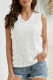 Casual Simplicity Solid Lace Patchwork V Neck Tops