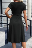 Casual Simplicity Solid A Line Dresses