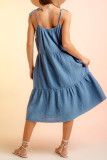 Casual Solid Sling Dress Dresses