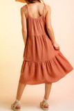 Casual Solid Sling Dress Dresses