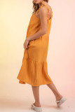 Casual Solid Sling Dress Dresses