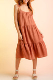 Casual Solid Sling Dress Dresses