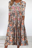 Casual Elegant Not Positioning Printed Patchwork Pocket O Neck A Line Dresses