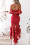 Sexy Elegant Off the Shoulder Short Sleeve Two Pieces