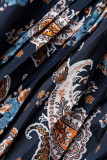 Celebrities Elegant Print Buckle A Line Dresses