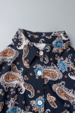 Celebrities Elegant Print Buckle A Line Dresses